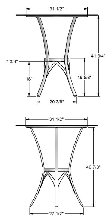Amisco Customizable Kai Bar Height Dining Table-1