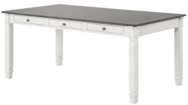 Furniture of America® Pendola 7-Piece Rustic White Dining Table Set-2