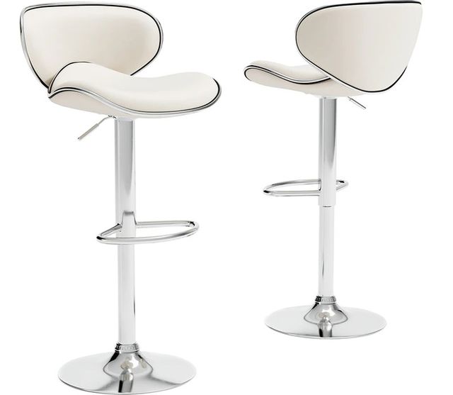 Signature Design by Ashley® Pollzen White Bar Stool-1