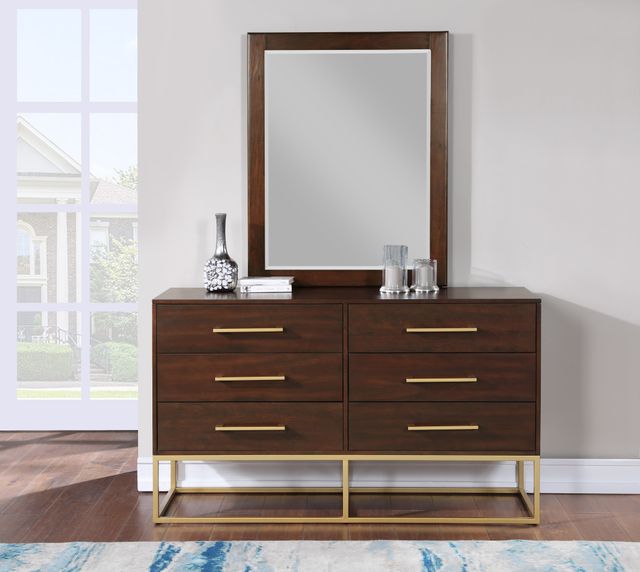 Meridian Furniture Maxine Dark Cherry Mirror-4