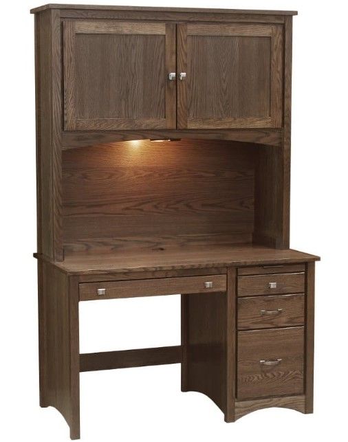 Wolfcraft Furniture McMillan Black 49" Desk with Hutch-0