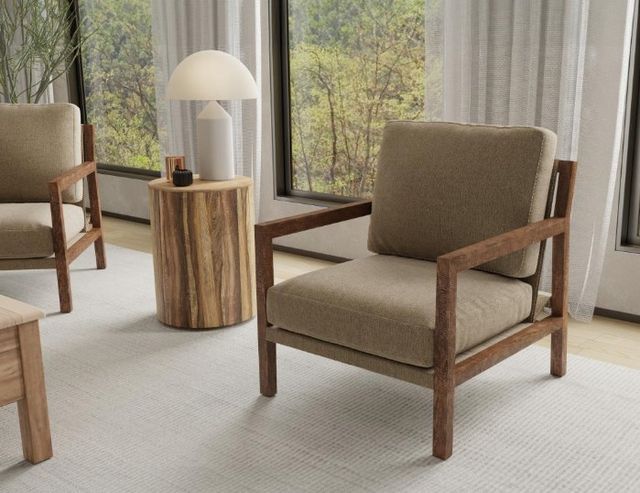 International Furniture Direct Milan Brown Accent Chair-1