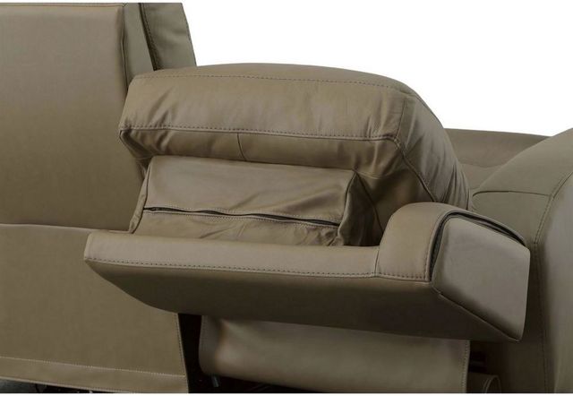 Flexsteel® Wicklow Brown Power Reclining Loveseat with Power Headrests-3