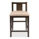 Mazin Furniture Giorno 3-Piece Beige/Dark Cherry Counter-Height Dining Set-4