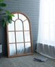 A & B Home Brown/Whitewash Large Arched Accent Mirror-4