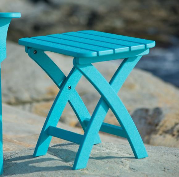 Seaside Casual Coastline Harbor View Folding Side Table-3