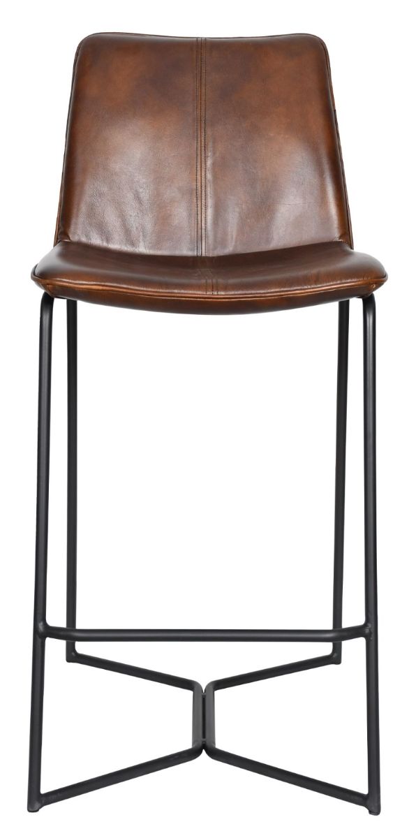 Home Trends & Design Essex Morgan Black/Handwashed Chestnut Stool-1