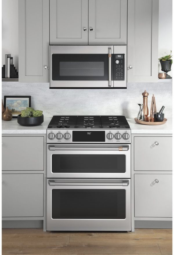 Café™ 30" Stainless Steel Slide In Dual Fuel Range