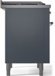 Ilve® Nostalgie II Series 36" Blue Gray Pro Style Dual Fuel Range-4