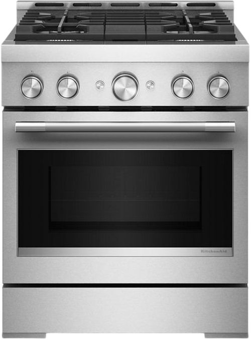 KitchenAid® 30" Stainless Steel Pro Style Gas Range with No Preheat Air Fry Mode-0