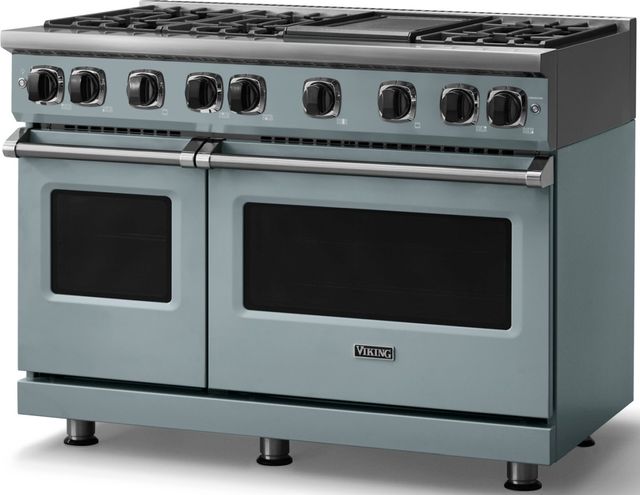 Viking® 7 Series 48'' November Sky Pro Style Gas Range with Griddle-3
