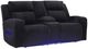 Signature Design by Ashley® Forest Lake Black Power Reclining Loveseat with Console and Adjustable Headrest-0