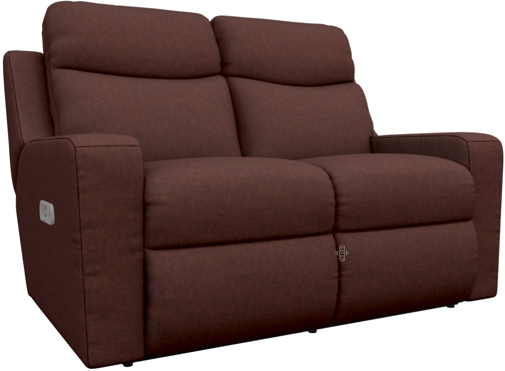 La Z Boy Emmons Brick Power Reclining Loveseat with Headrest and Lumbar Bruxvoort s Home Center Pella IA