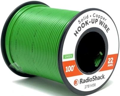 RadioShack 22 AWG Green Solid Copper Hook-Up Wire-0