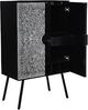 Moe's Home Collection Sunburst Black Wine Cabinet-1