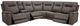 American Wholesale Furniture Cannock 6-Piece Smoke Power Reclining Curved Sectional-1