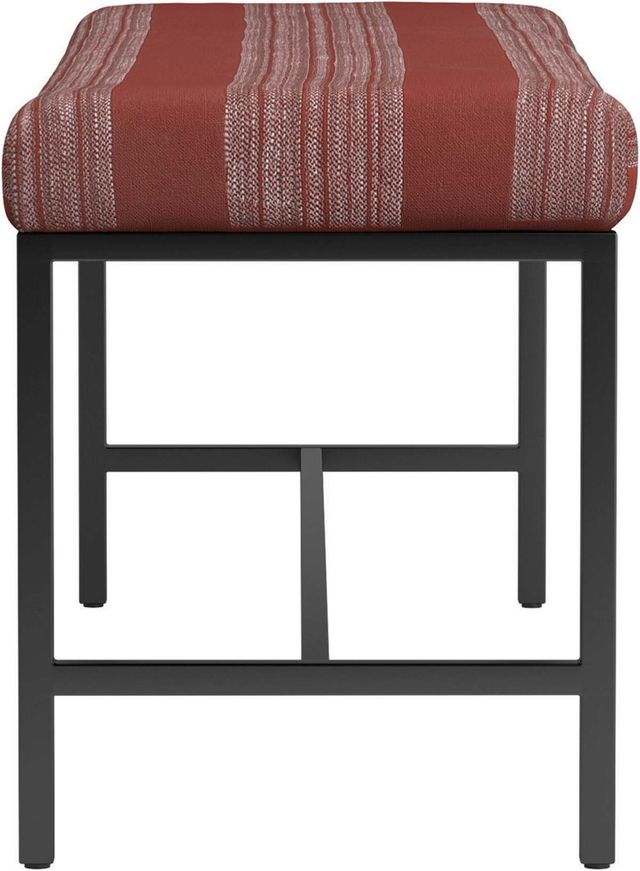 Coaster® Gunmetal And Red Striped Bench-2