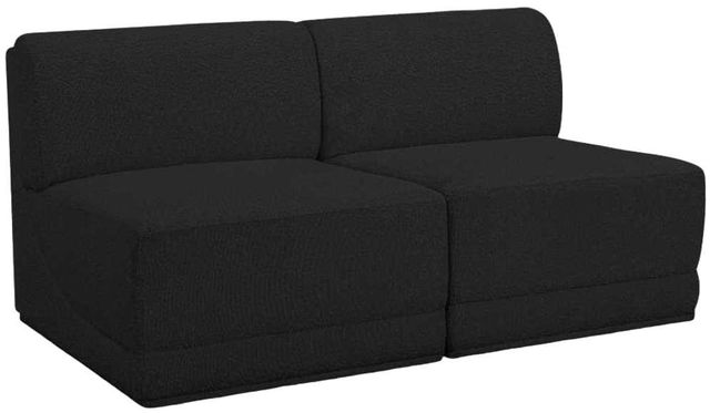Meridian Furniture Ollie 2-Piece Black Armless Sofa-0