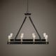 Uttermost Marlow 8 Light Antique Bronze  Rectangle Chandelier-5