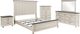 Powell® Carrington 5-Piece Antique White/Dark Brown King Panel Bedroom Set-0