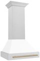 ZLINE Autograph Edition 30" White Matte Wall Mounted Range Hood-3