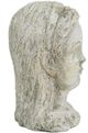 A & B Home Gray Cement Lady Bust Statue with Long Hair-3