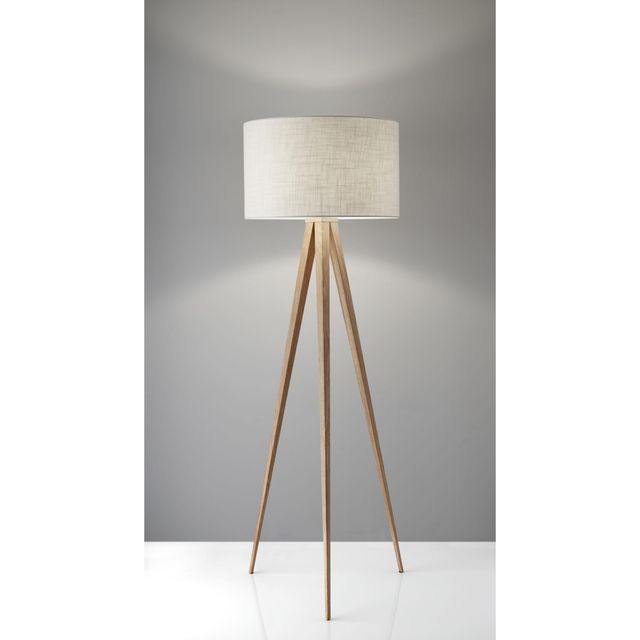 Adesso® Director Natural Oak Veneer Floor Lamp-1