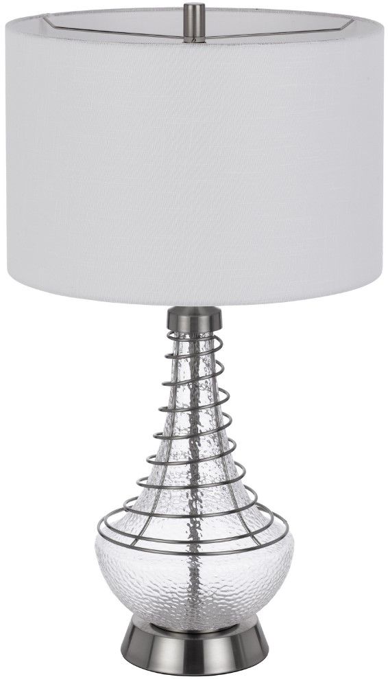 Cal® Lighting & Accessories Baraboo Brushed Steel Table Lamp-2