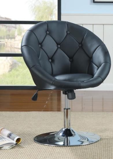 Coaster® Black Round Accent Chair-0