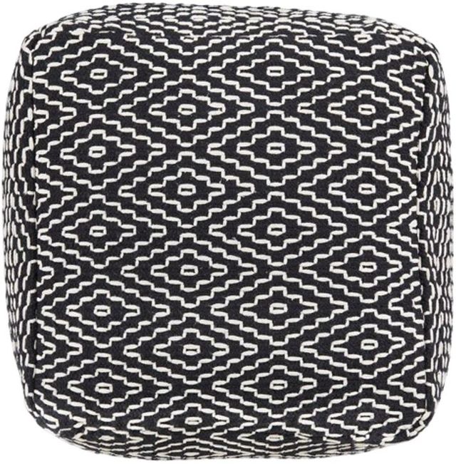 Signature Design by Ashley® Jasett Black/Ivory Pouf-2