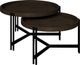 Emerald Home Huron Dark Cocoa Nesting Coffee Table with Black Base-0