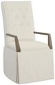 Fairfield® Customizable Entree Dining Straight Tall Button Back Skirted Arm Chair-0