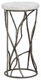 Fairfield® Palermo White Drink Table with Stainless Steel Base-0