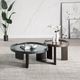 ACME Furniture Lakita Dark Blond High Gloss End Table with Smoked Oak Base -5