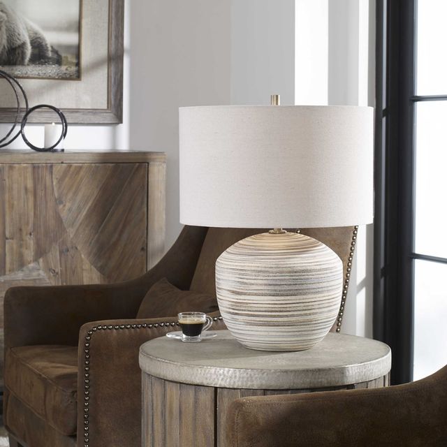 Uttermost® Prospect Striped Neutral Accent Lamp-1