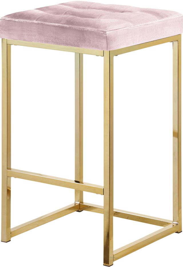 Meridian Furniture Nicola Pink Velvet Counter Stool-0