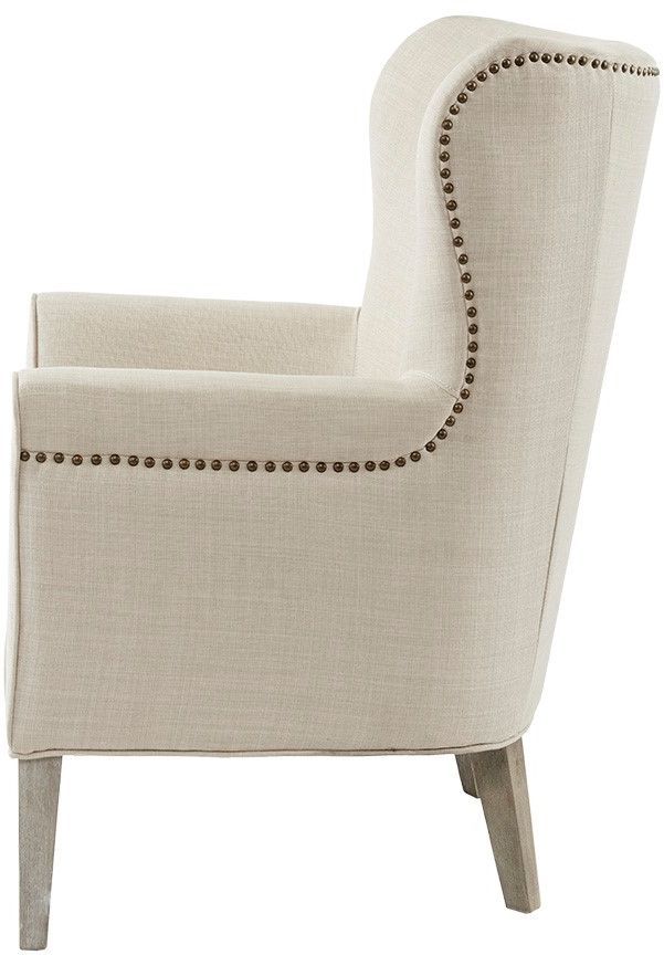 Olliix by Madison Park Natural Colette Accent Wingback Chair-2