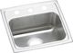 Elkay Lustertone® Classic Lustrous Satin 17" x 16" x 5" 2-Hole Single Bowl Drop-In ADA Sink-0