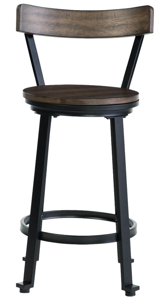 Signature Design by Ashley® Melenski 2-Piece Black/Grayish Brown Bar Stool Set-4