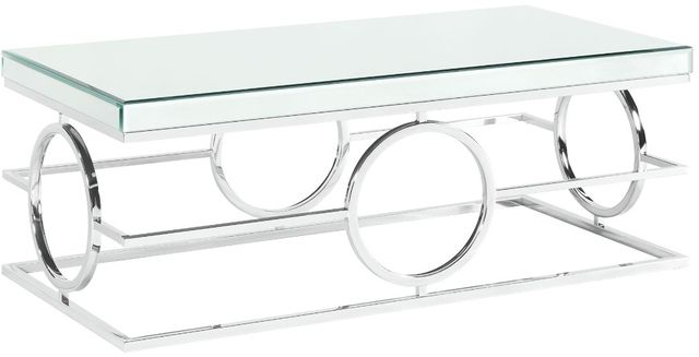 Elements International Pearl 2-Piece Chrome Occasional Table Set-1