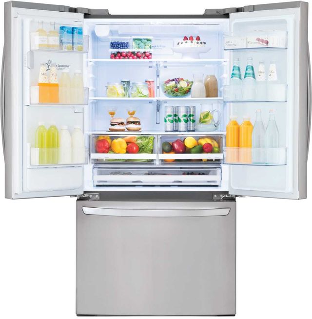 LG 22.1 Cu. Ft. PrintProof™ Stainless Steel Counter Depth French Door Refrigerator-3