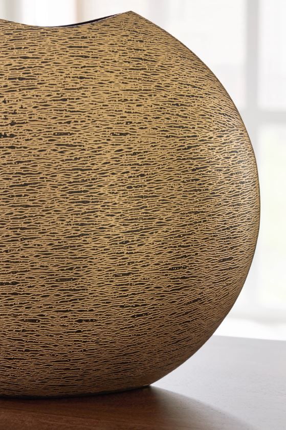 Signature Design by Ashley® Iansboro Antique Gold 12" Vase-2