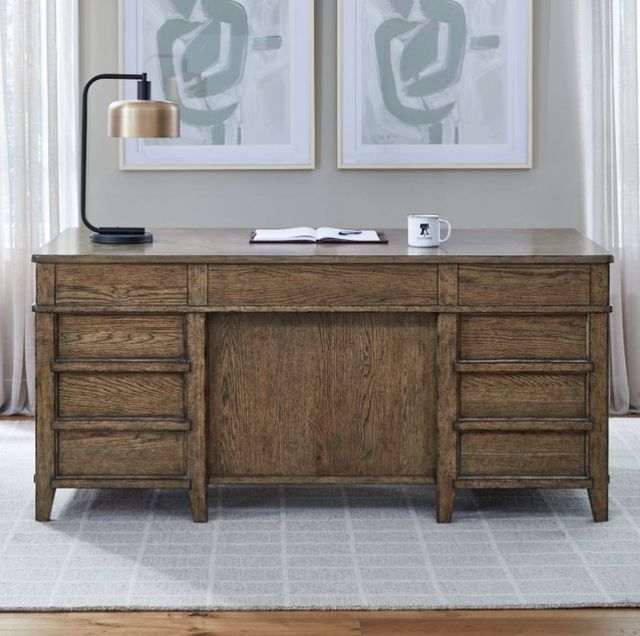 Liberty Furniture Carolina Park Amber Brown Junior Executive Desk-1