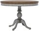 Flexsteel® Plymouth® Distressed Graywash Round Counter Table with Medium Brown Top-0
