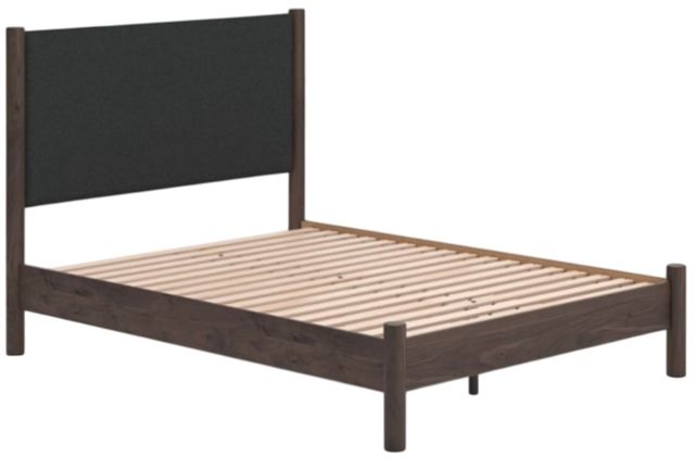 Signature Design by Ashley® Pamytta Brown Queen Upholstered Panel Platform Bed-1