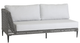 Ratana Genval Black Aluminum 2-Seater Left Arm-0