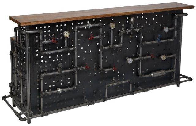 Jaipur Furniture Reimann Black Powder/Natural Counter Bar-0