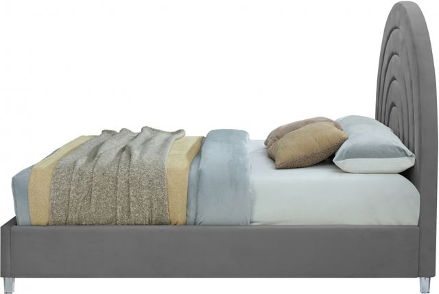 Meridian Furniture Rainbow Gray Full Upholstered Panel Bed-2