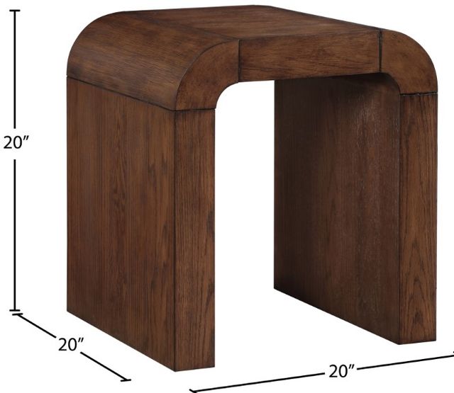 Meridian Furniture Toulon Brown Walnut End Table-4