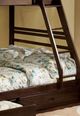 Furniture of America® California III Oak Twin/Full Bunk Bed-1